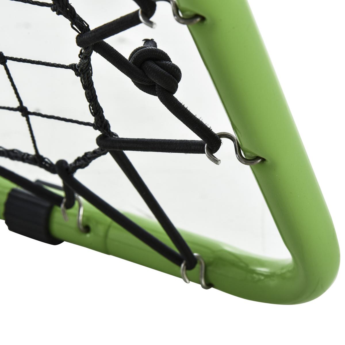 FUSSBALL REBOUNDER, Metall, Grau/Grün/Schwarz, 75 x 75 x 64 cm - Schwarz/Grau, Metall (75/75cm) - HOMCOM