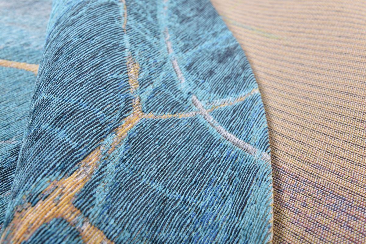 FLACHWEBETEPPICH Cosima 130x190 cm - Türkis, Textil (130/190cm) - Gino Falcone