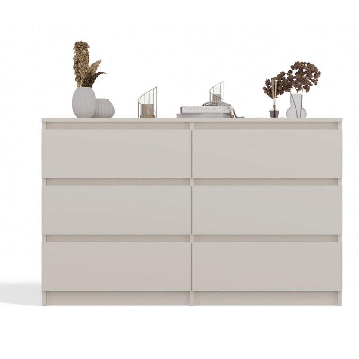KOMMODE Malwa greige, 75 x 120 x 30 cm - Kaschmir, Holzwerkstoff (120/75/30cm) - Selsey