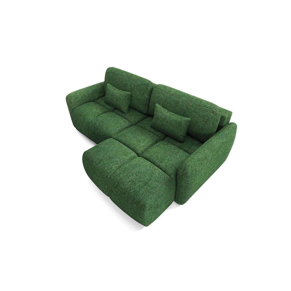 ECKSOFA Vittoria Grün - Grün, Holz (240/165cm) - Petits-meubles