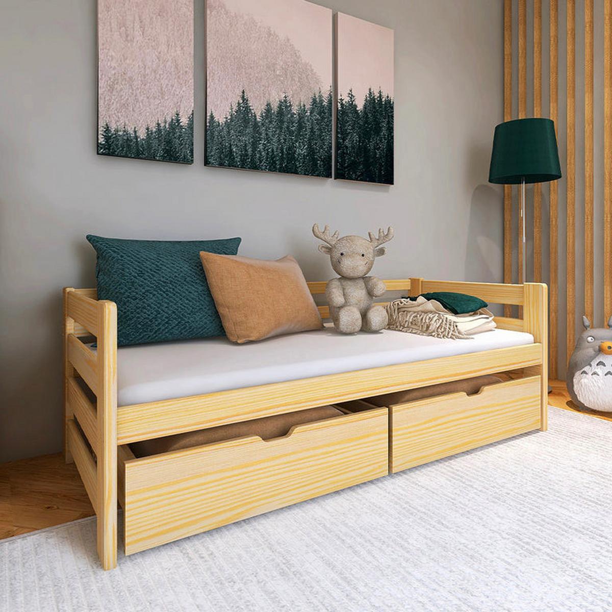 BETT 90/200 Erwan Holz - Braun, Holzwerkstoff (90/200cm) - Petits-meubles