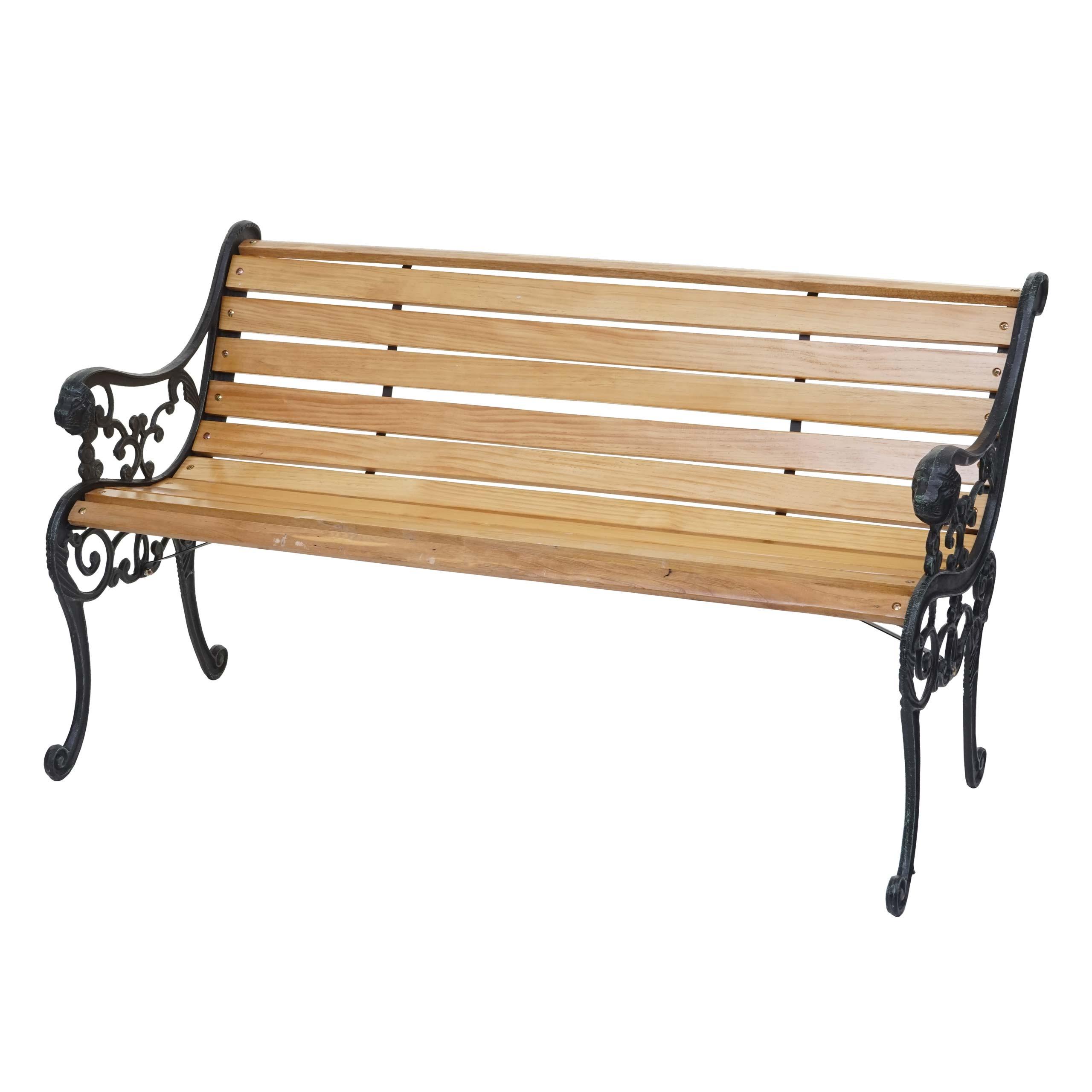 GARTENBANK Schwarz, Braun - Schwarz/Braun, Holz (125/72/37cm) - MCW