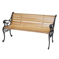 GARTENBANK Schwarz, Braun - Schwarz/Braun, Holz (125/72/37cm) - MCW