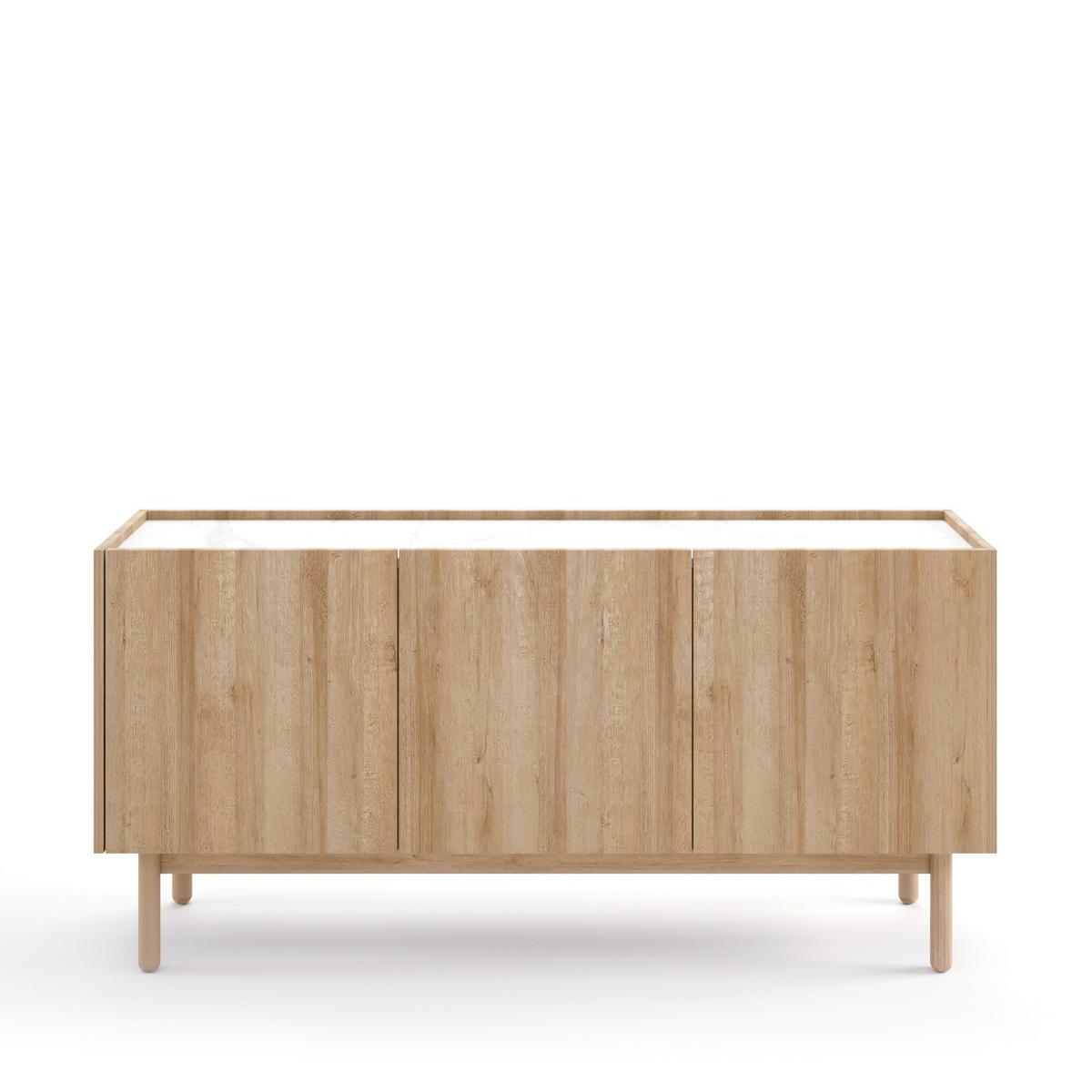 SIDEBOARD BOLOGNA 144/68/37 cm mit 3 Türen Eichefarben - Eichefarben, Holzwerkstoff (144/68/37cm) - MASSENO