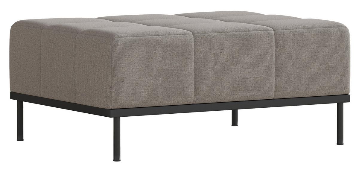 SCHLAFSOFA Skilia mit Schlaffunktion, 3-Sitzer 224 cm - Schwarz/Grau, Textil/Metall (224/85/102cm) - Selsey
