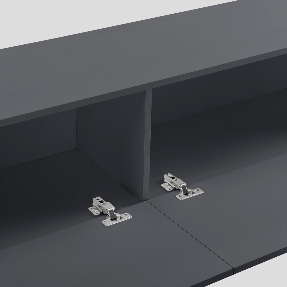 HÄNGELOWBOARD Evaton - Dunkelgrau, Holzwerkstoff (140/30/33cm) - [en.casa]