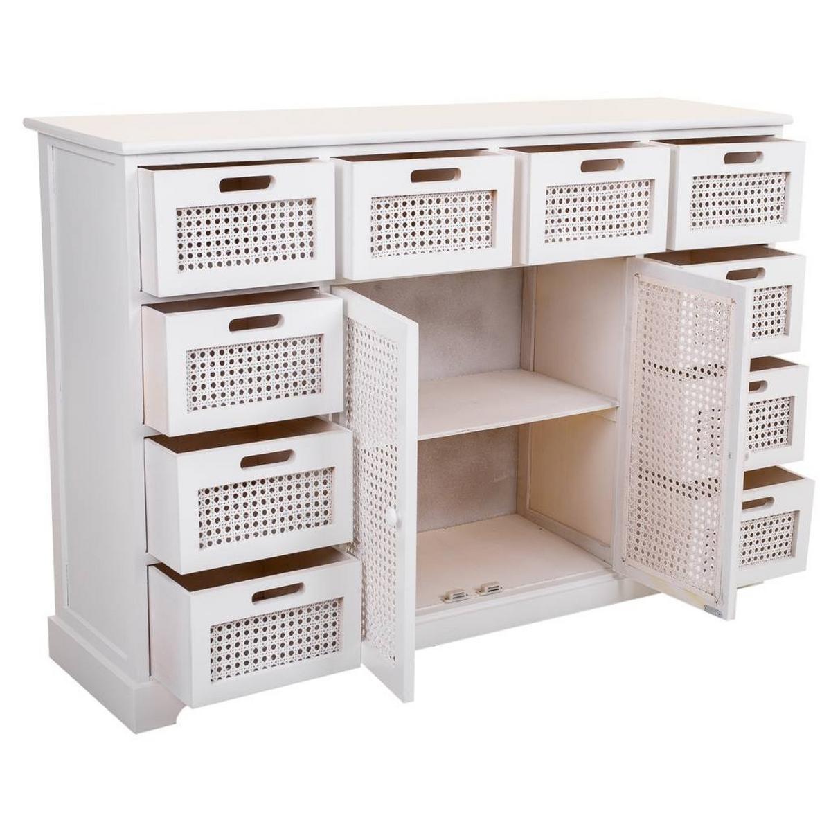 SIDEBOARD aus Holz 113x33x79 cm - Weiß, Holz (113/78.5/33cm) - Wanderlust