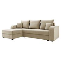 ECKSOFA Hewlet Bis - Beige/Schwarz, Holz/Kunststoff (237/139cm) - MIRJAN24