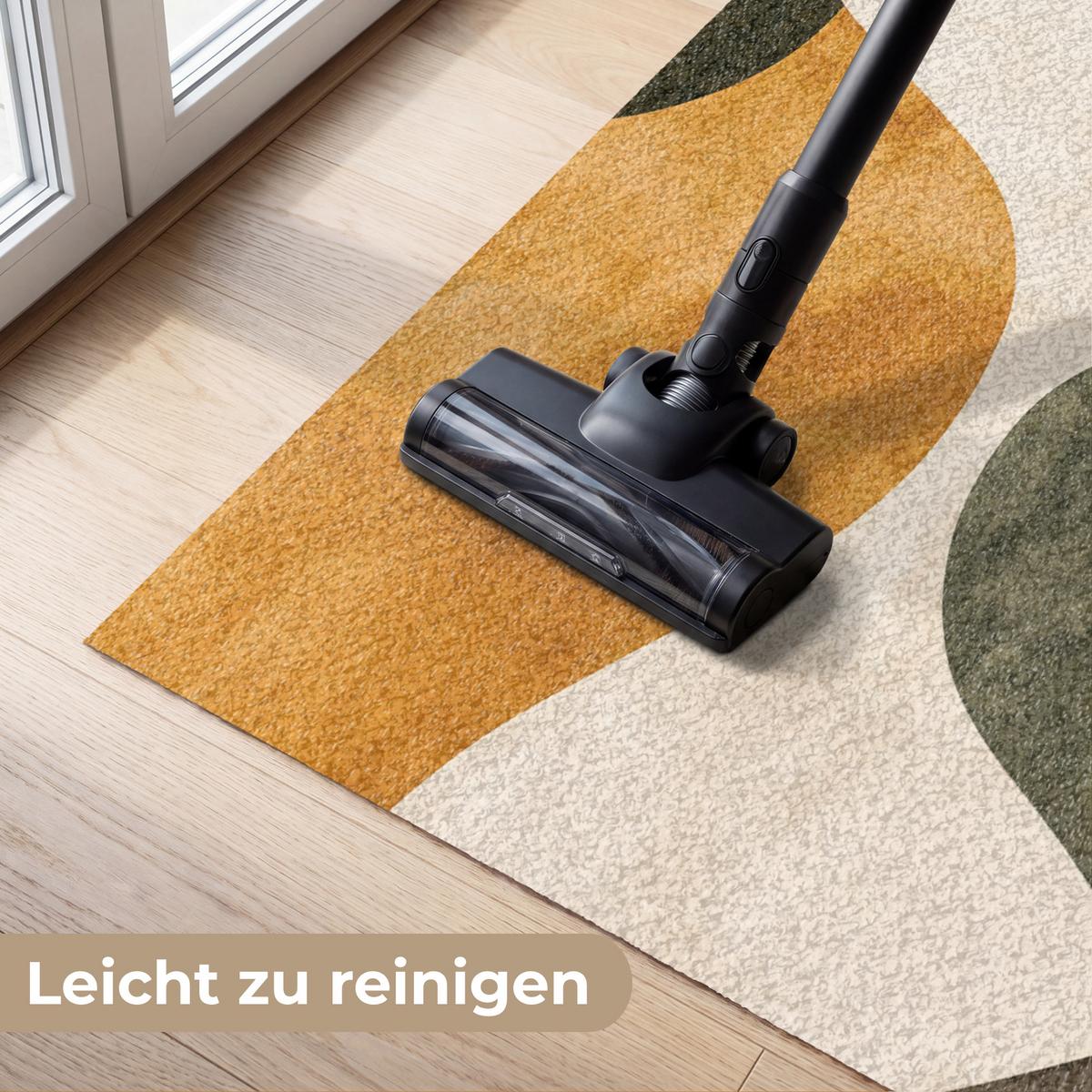 FUSSMATTE Formen - Ockergelb - Abstrakt Flurteppich 120x80 cm - Multicolor, Kunststoff (120/0.4cm) - MuchoWow