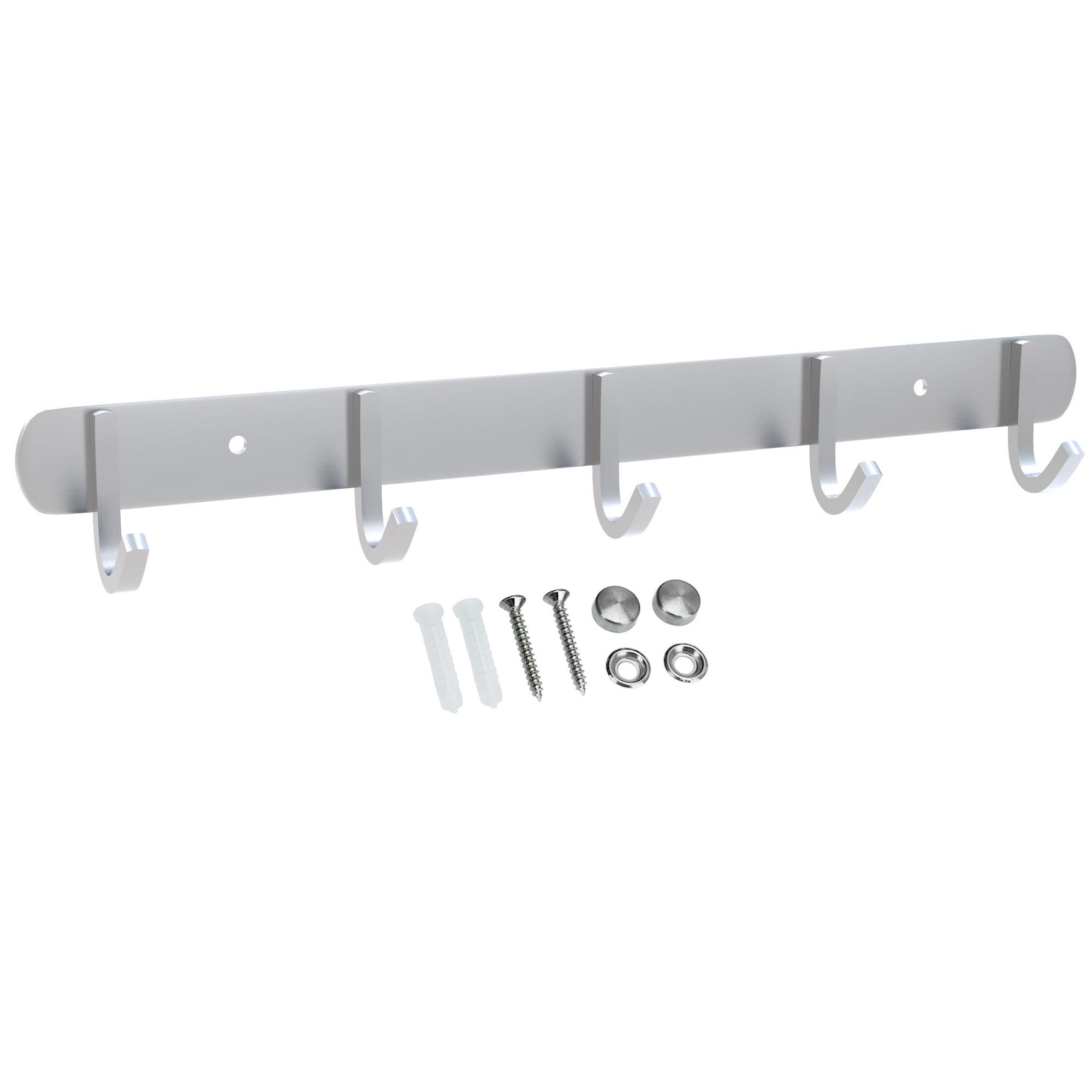 HAKENLEISTE 38.1/4.7/4.7 cm - Silberfarben, Metall (4.7/4.7/38.1cm) - Intirilife