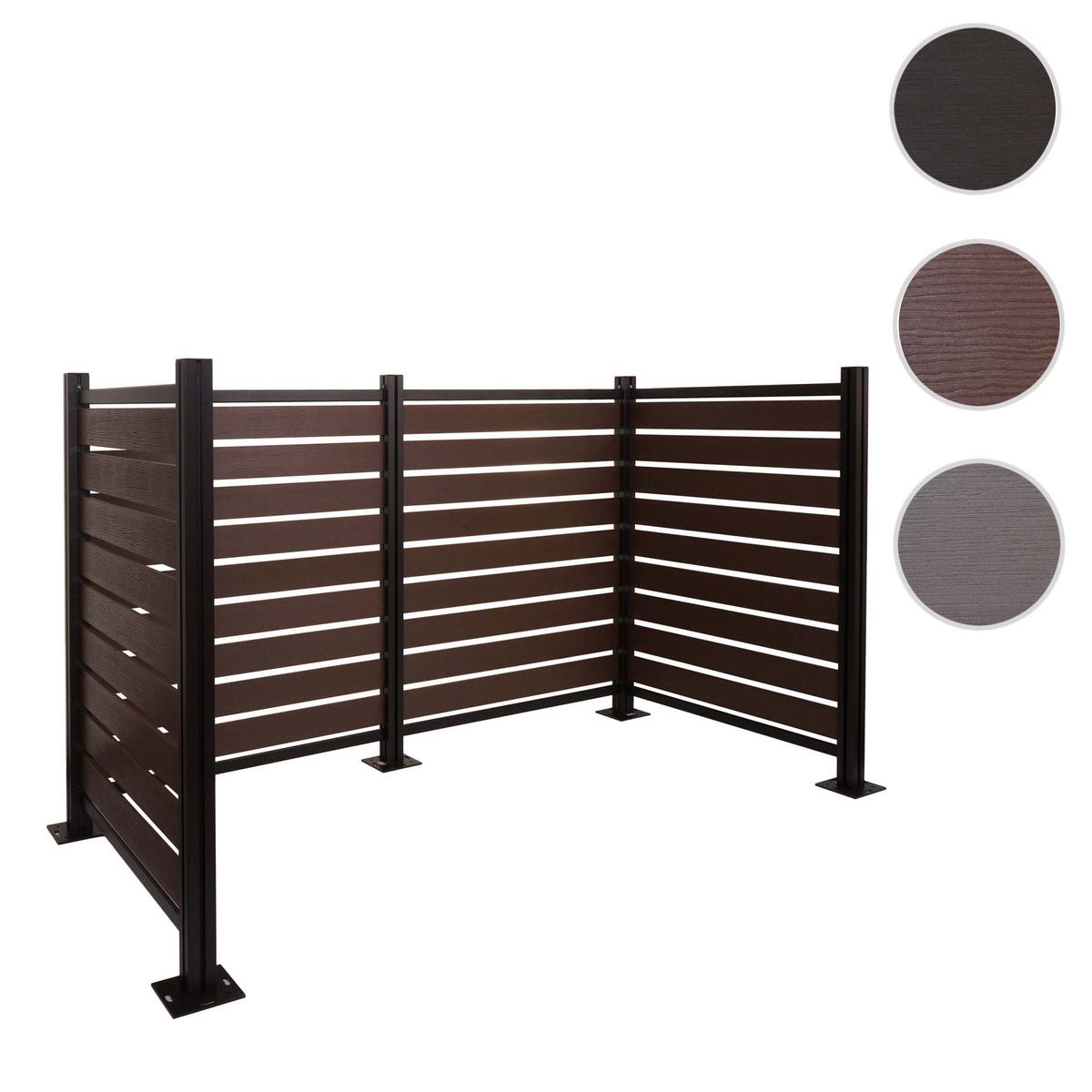 MÜLLTONNEN-ZAUN Braun - Braun, Metall (206/130/110cm) - MCW