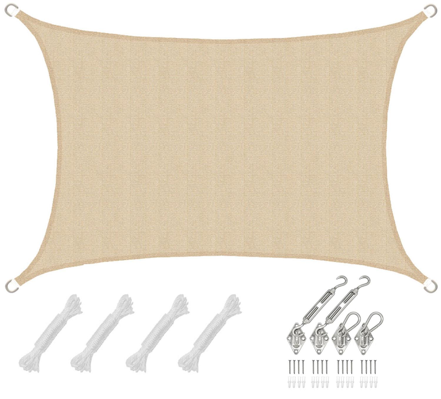 SONNENSEGEL Luftdurchlässig 300/200 cm Beige - Beige, Kunststoff (200/300cm) - Amanka