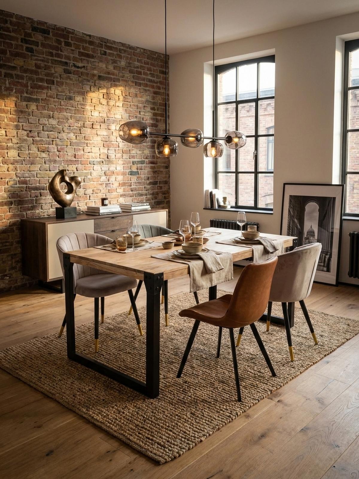 ESSTISCH Massivholz Metall Rechteckig Industrial, Akazie 120x60x76 cm - Schwarz/Akaziefarben, Holz/Metall (60/120/76cm) - KADIMA DESIGN