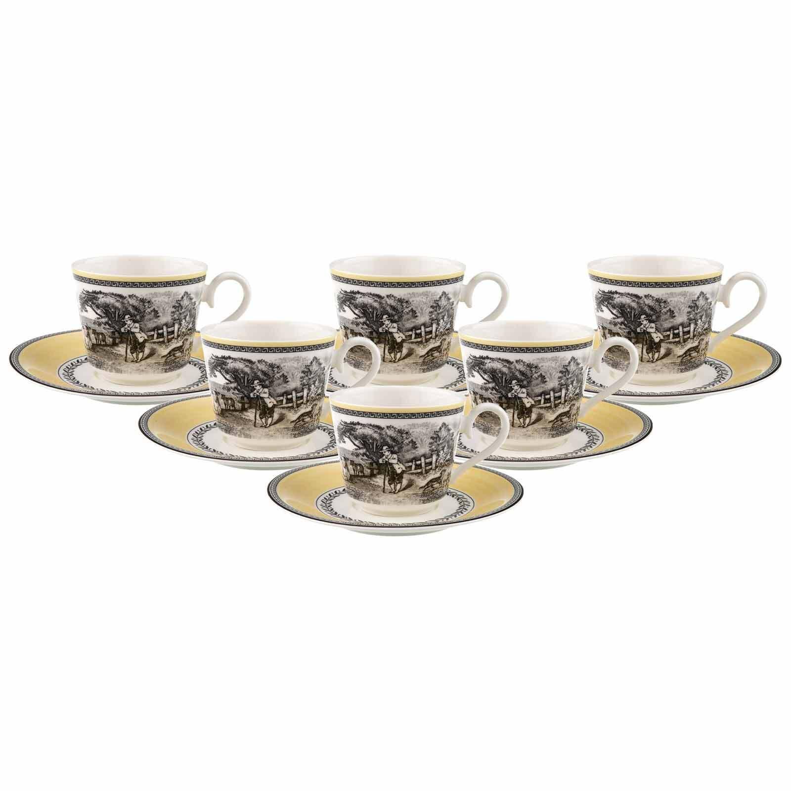 FRÜHSTÜCKSTASSEN MIT UNTERTASSEN Audun Ferme bunt 270 ml 6er Set - Multicolor, Keramik (18/10.5/18cm) - Villeroy & Boch