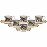 FRÜHSTÜCKSTASSEN MIT UNTERTASSEN Audun Ferme bunt 270 ml 6er Set - Multicolor, Keramik (18/10.5/18cm) - Villeroy & Boch