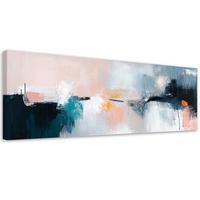 LEINWANDBILD Pastellfarbene Abstraktion 150x50cm - Multicolor, Textil (150/50cm) - Feeby