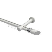 GARDINENSTANGE INNENLAUF Prestige Verano 540 cm (geteilt in 3 x 180 cm), 1-läufig, 20 mm Ø Weiß - Chromfarben/Weiß, Metall (540cm) - INTERDECO