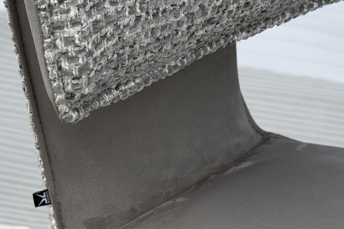BARHOCKER LILIANA Grau Webstoff Drehbar (360°) (1er-Set) - Grau, Kunststoff/Textil (46/91/61cm) - KAWOLA