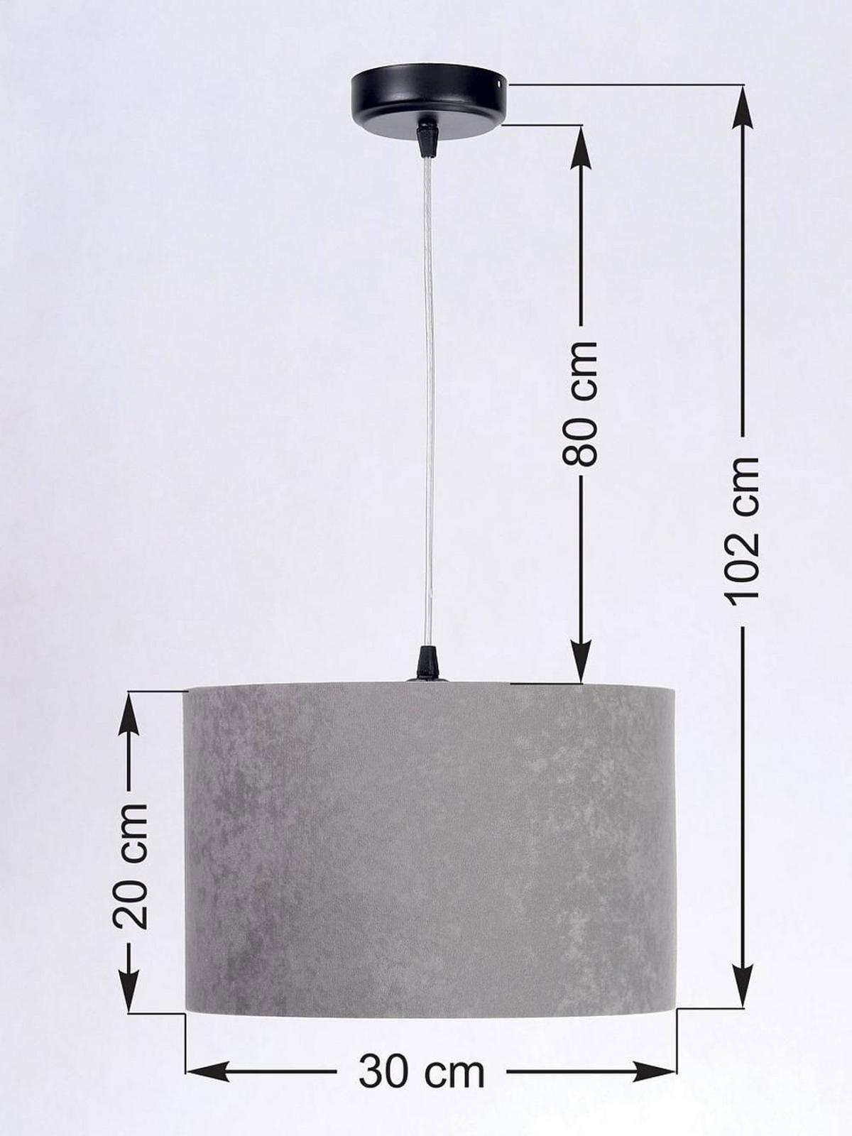 HÄNGELEUCHTE Grau 30/20 cm - Goldfarben/Grau, Kunststoff (30/0.45/20cm) - ONZENO