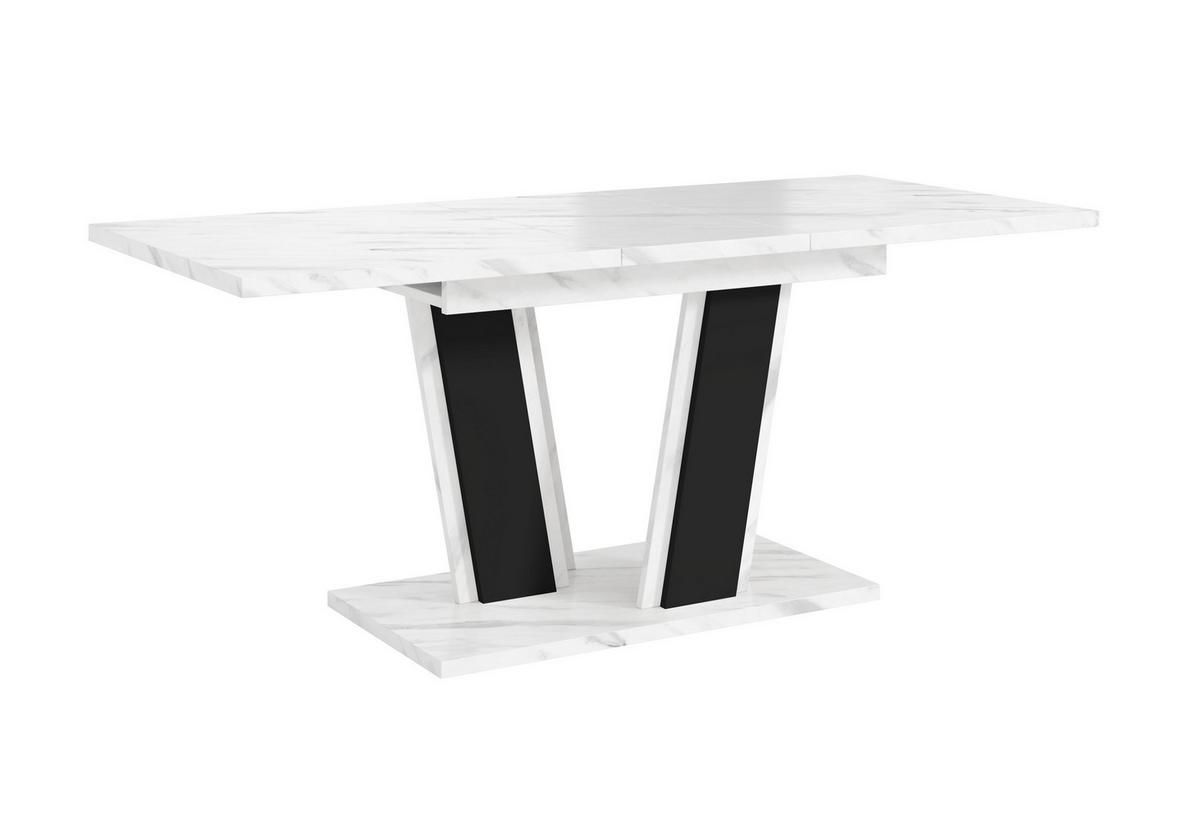 ESSTISCH BORSEN Ausziehbar 120 - 160 / 80 x 76 cm - Hellgrau/Schwarz, Holz (120/80/76cm) - MASSENO