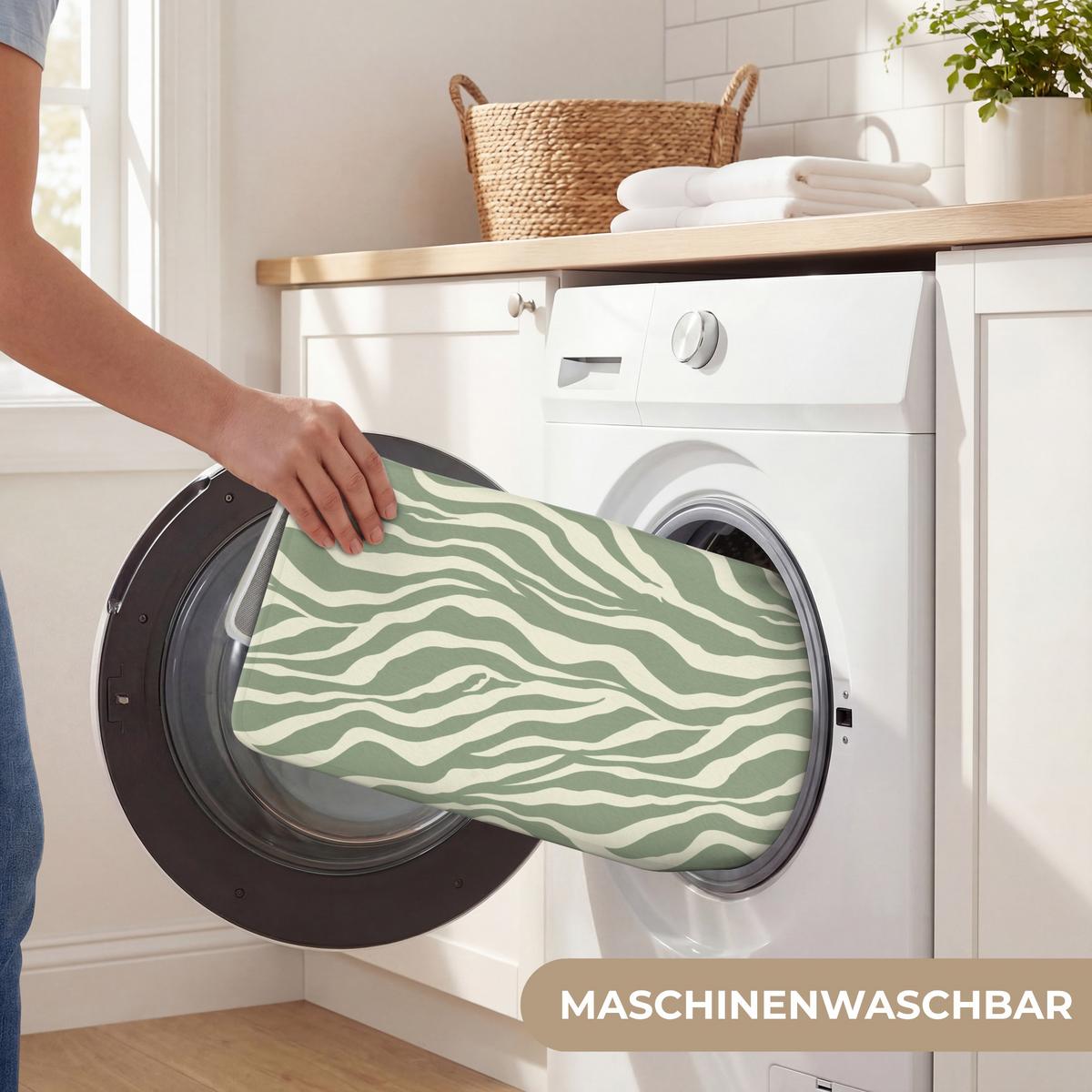 WC-VORLEGER Zebra - Motiv - Grün WC Teppich 50x80 cm - Salbeigrün, Textil (50/1cm) - OnlyWow