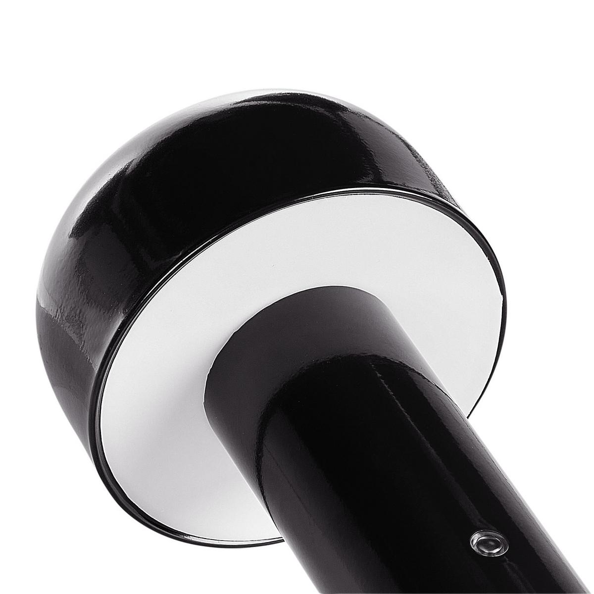 LED-TISCHLEUCHTE Schwarz Besos - Schwarz, Metall (12/12/21cm) - Beliani