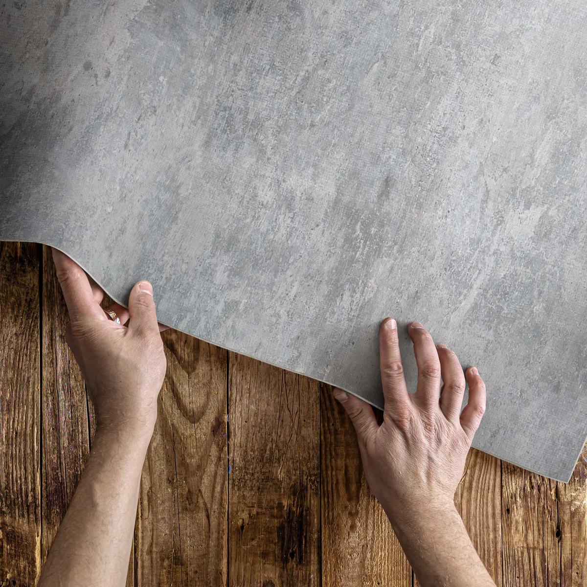 TEPPICH 60x90 cm Betonwand Steinstruktur - Platinfarben, Kunststoff (60/90cm) - Wallfluent