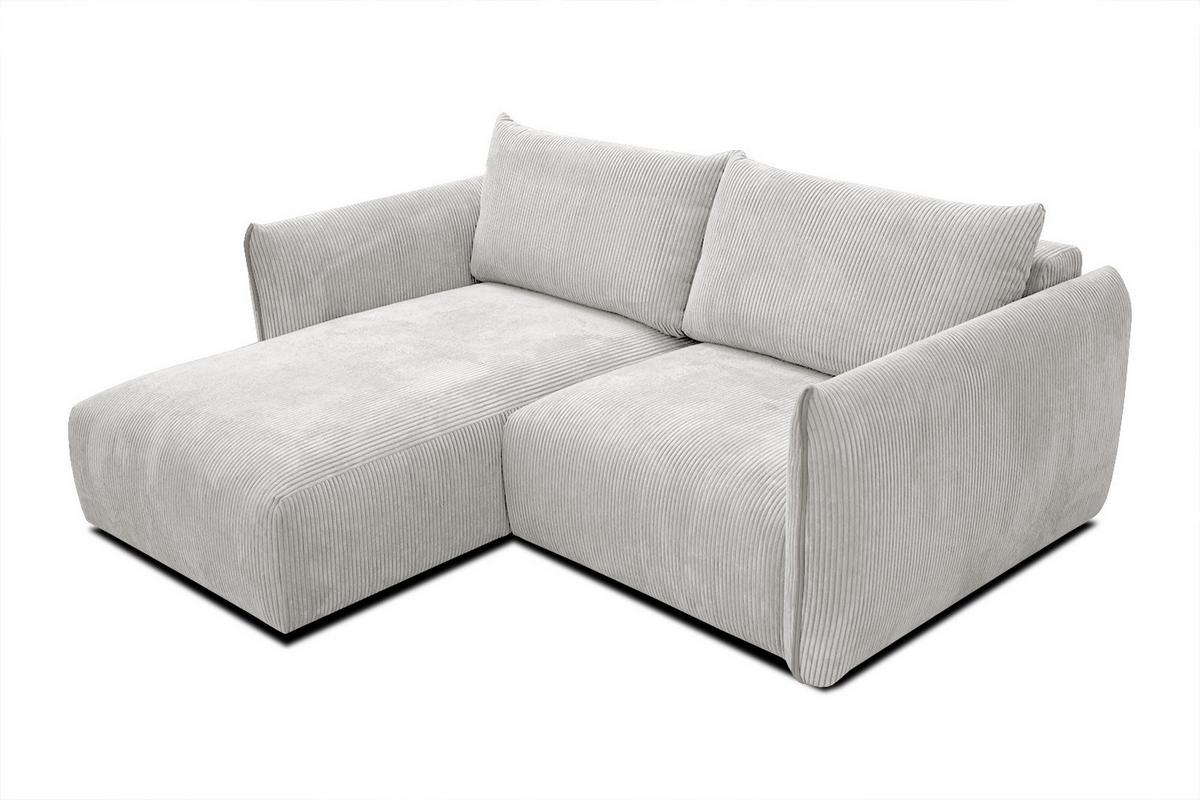 ECKSOFA TAUER 3-Sitzer, weiß - Schwarz/Weiß, Holzwerkstoff/Kunststoff (173/206cm) - Wozimo