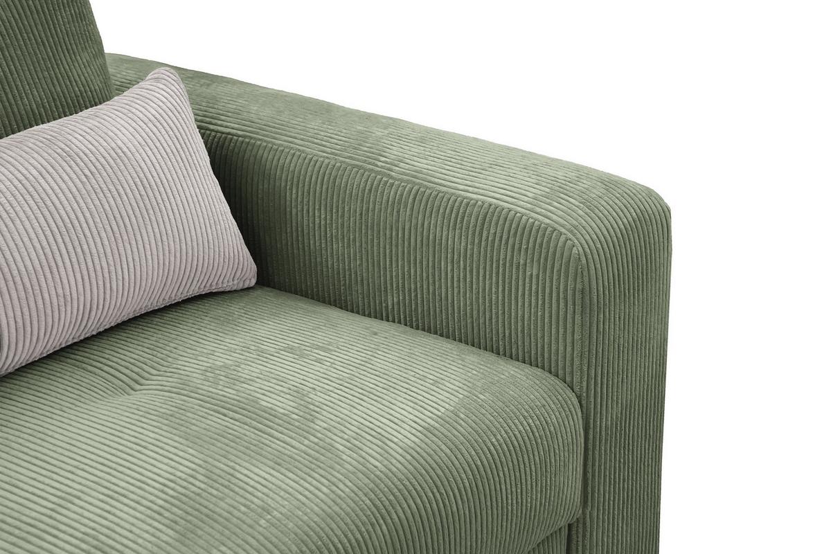 SESSEL OLI in Cordstoff salbeigrün - Salbeigrün, Holz/Textil (130/91/108cm) - Wozimo