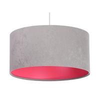 HÄNGELEUCHTE Grau 50/25 cm - Pink/Grau, Kunststoff (50/0.8/25cm) - ONZENO