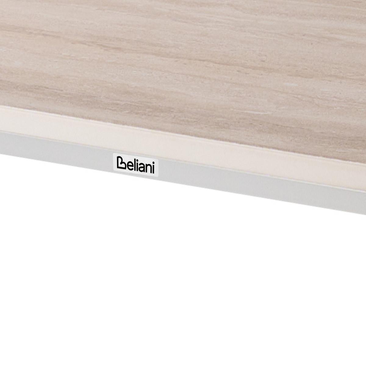 GARTENTISCH 160/90 cm Stein Travertinoptik Rodallo - Beige, Stein (160/90/75cm) - Beliani