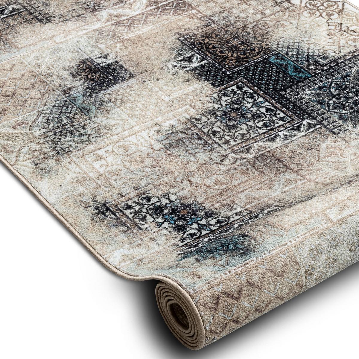 LÄUFER Antirutsch PATCHWORK 67/120 cm - Beige, Textil (67/120cm) - rugsX