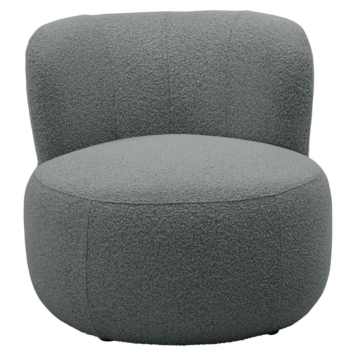 POLSTERSESSEL Katuscha Bouclé-Gewebe grau - Grau, Kunststoff (79/75/82cm) - 58aufmkessel