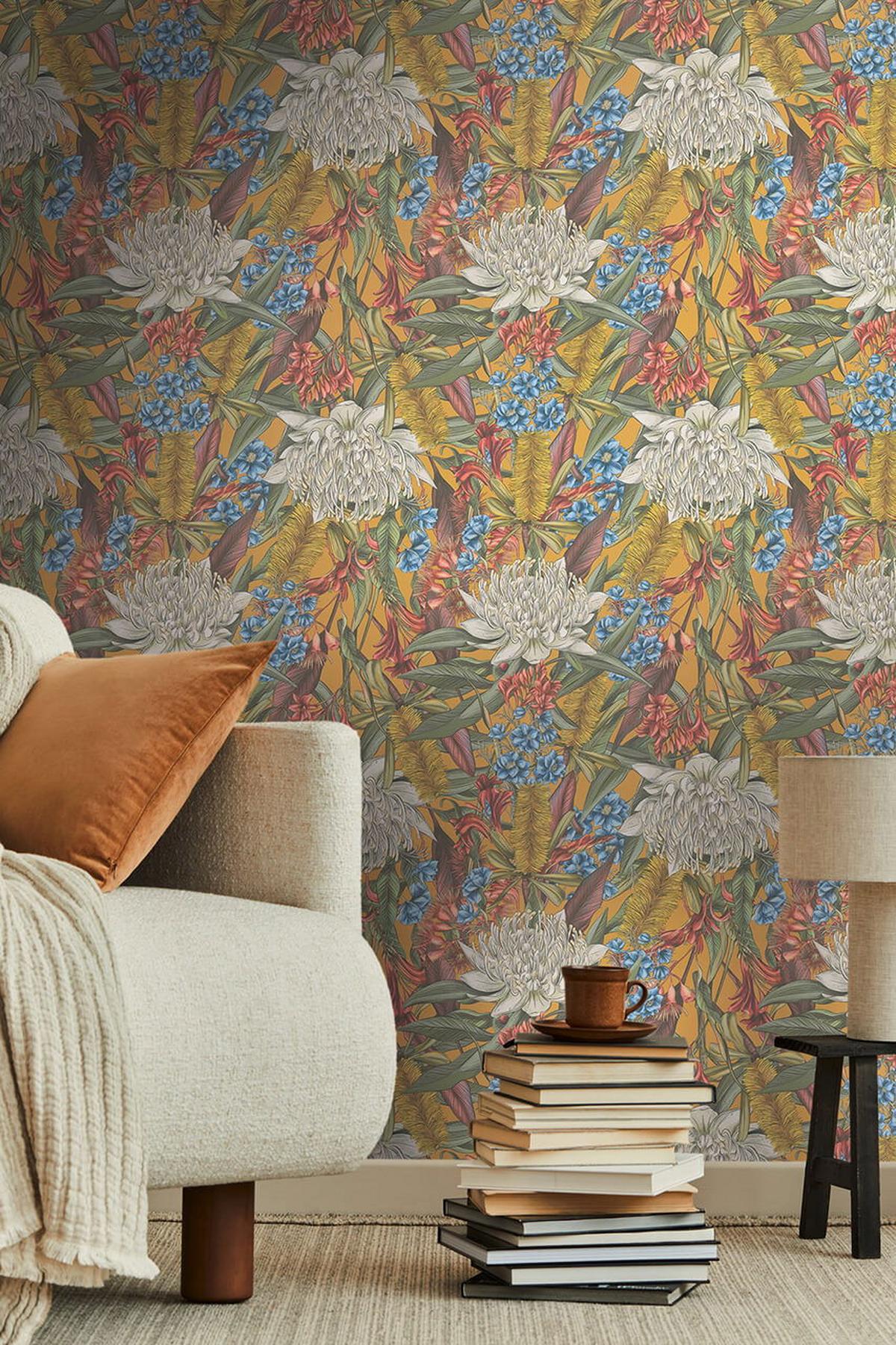 VLIESTAPETE Bunt 53/1005 cm - Gelb, Textil (53/1cm) - KUNSTLOFT