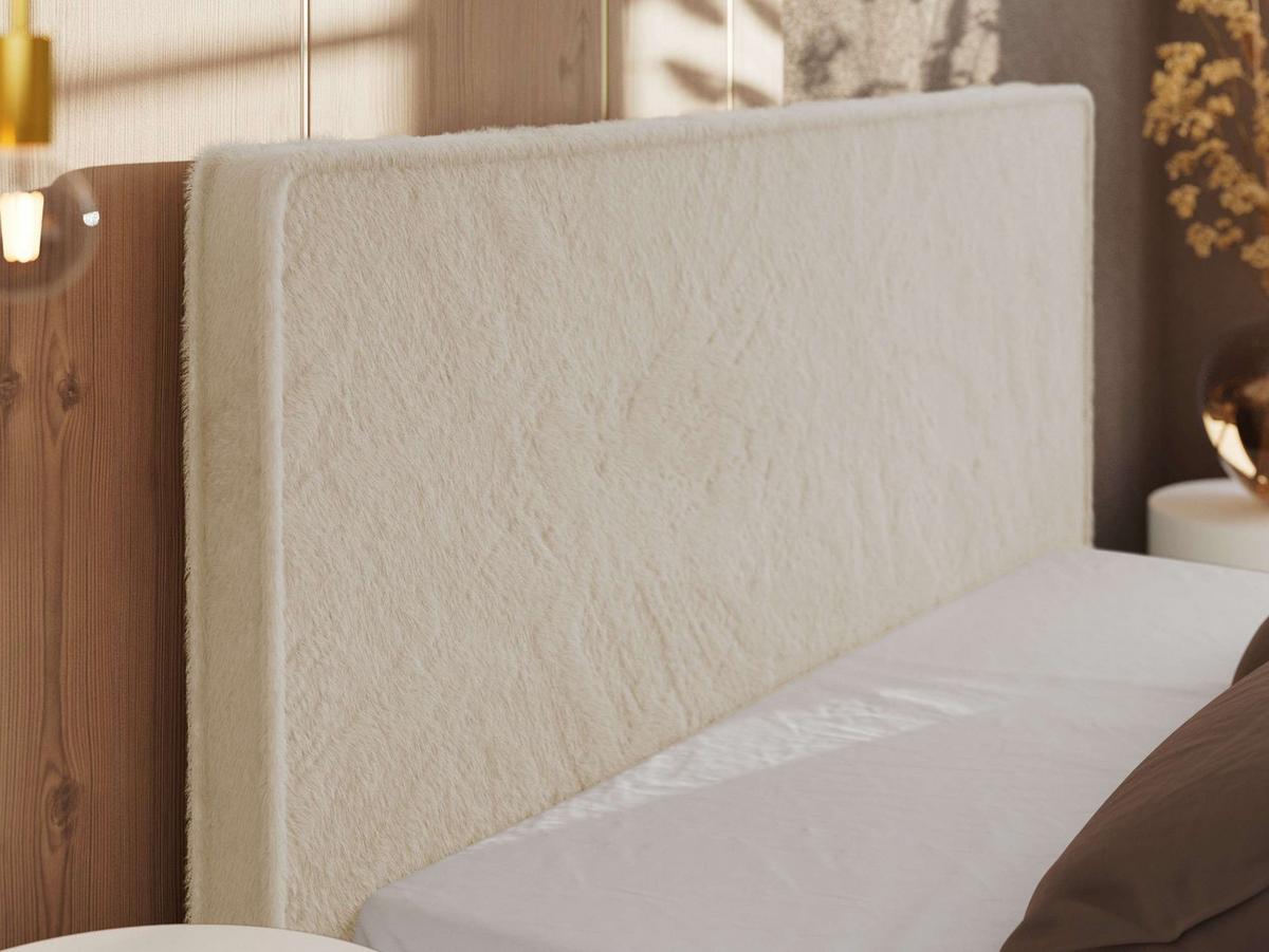 POLSTERBETT CORIVO CLASSIC 140/200 - Creme Plüsch - Multipocket-Matratze - Creme/Schwarz, Kunststoff/Textil (140/200cm) - MKS