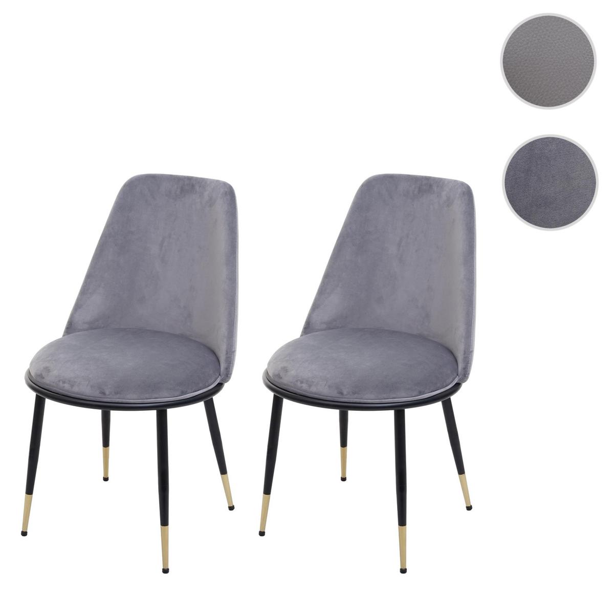 ESSZIMMERSTUHL Grau 2er-Set - Grau, Textil (49/84/58cm) - MCW