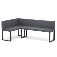 ECKBANK links SANA U Kunstleder glatt, 142/196 cm Grau - Grau, Kunststoff/Textil (142/196cm) - Idohome