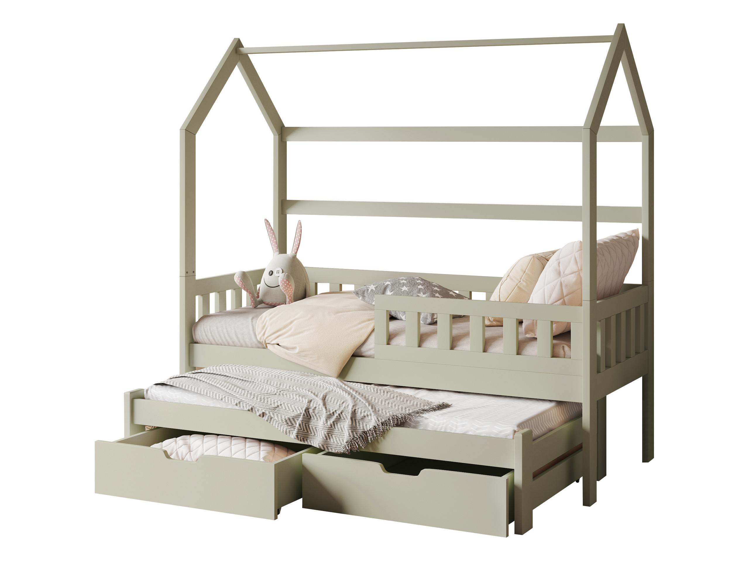 HAUSBETT Tymon II - Olivgrün, Holz (90/200cm) - MIRJAN24