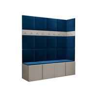 GARDEROBEN-SET Orion II - Kaschmir/Blau, Holzwerkstoff/Kunststoff (168/186/46cm) - MIRJAN24