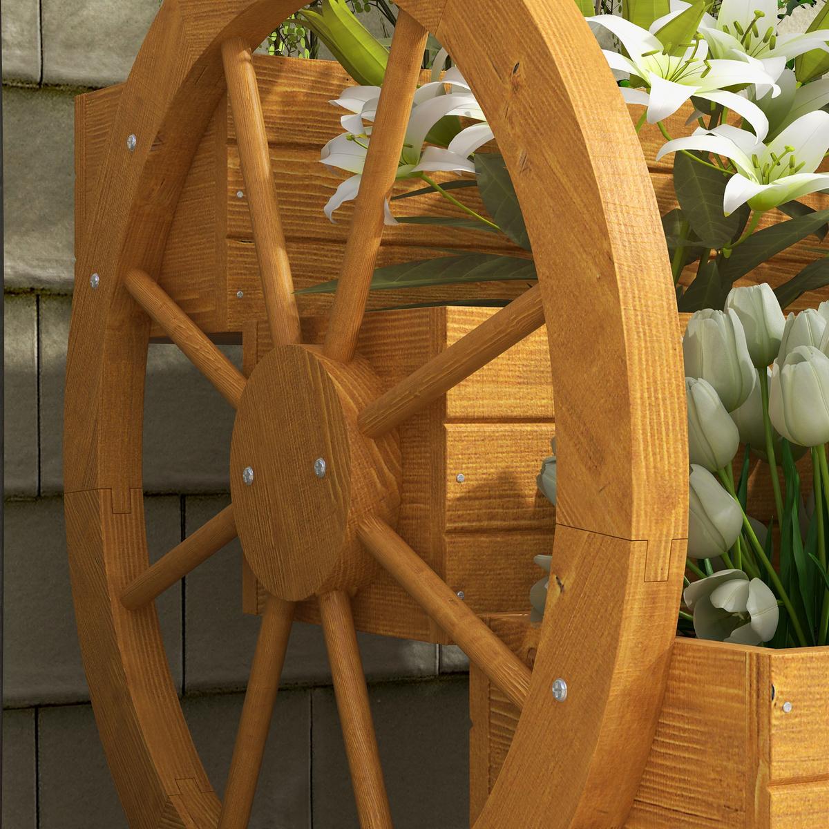 HOCHBEET, Tannenholz, Naturholz - Naturfarben, Holz (62/57/61cm) - Outsunny