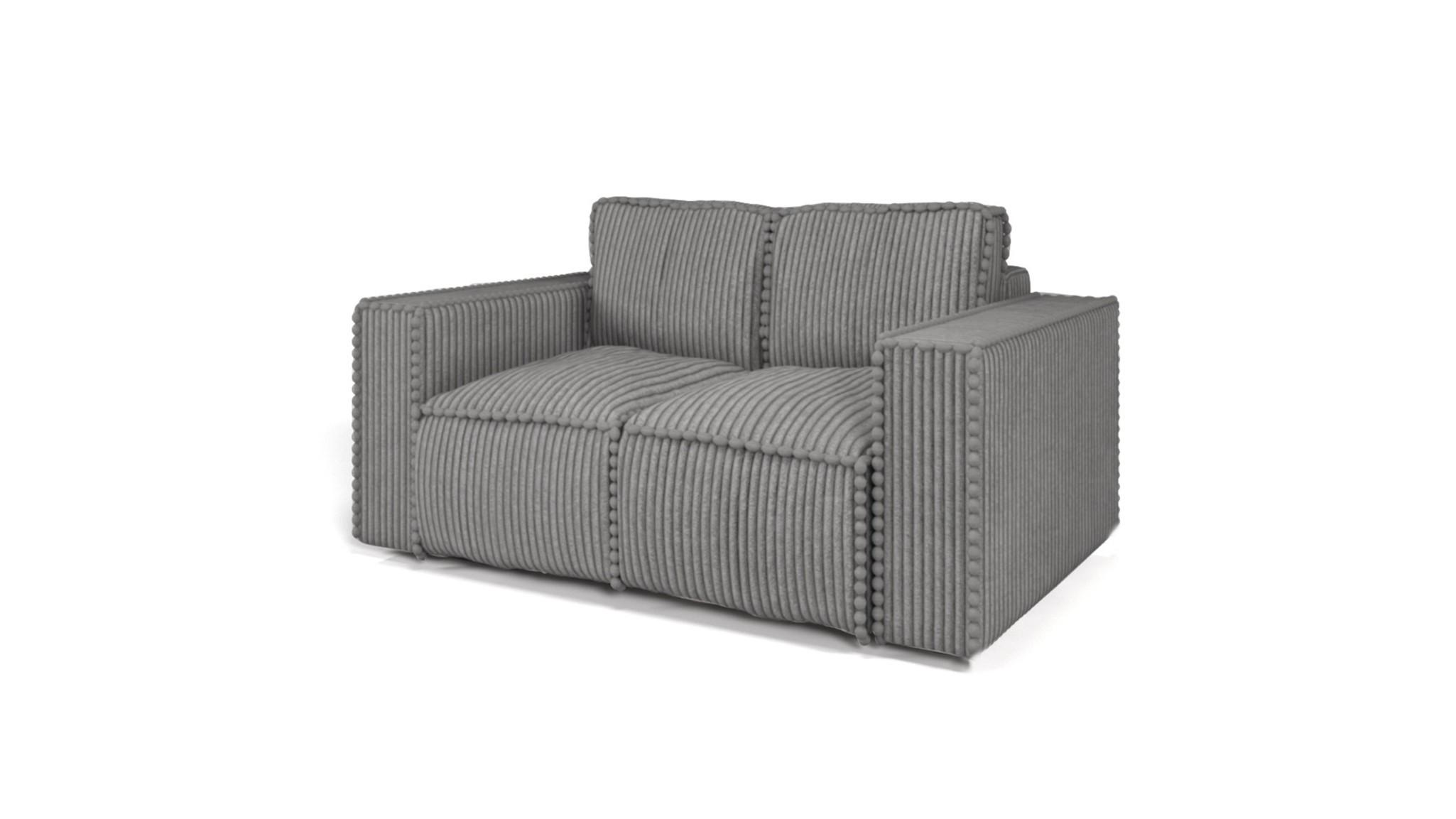SOFA 2-sitzer Vajana - Grau, Holzwerkstoff/Textil (150/86/102cm) - Fun Möbel