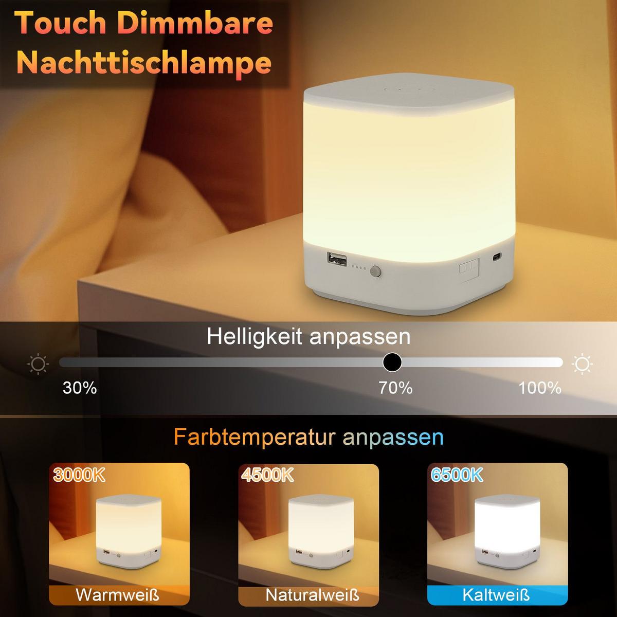 TISCHLEUCHTE Flammel 9.8/9.8/11.5 cm（2er-set） - Weiß, Kunststoff (9.8/9.8/11.5cm) - ZMH