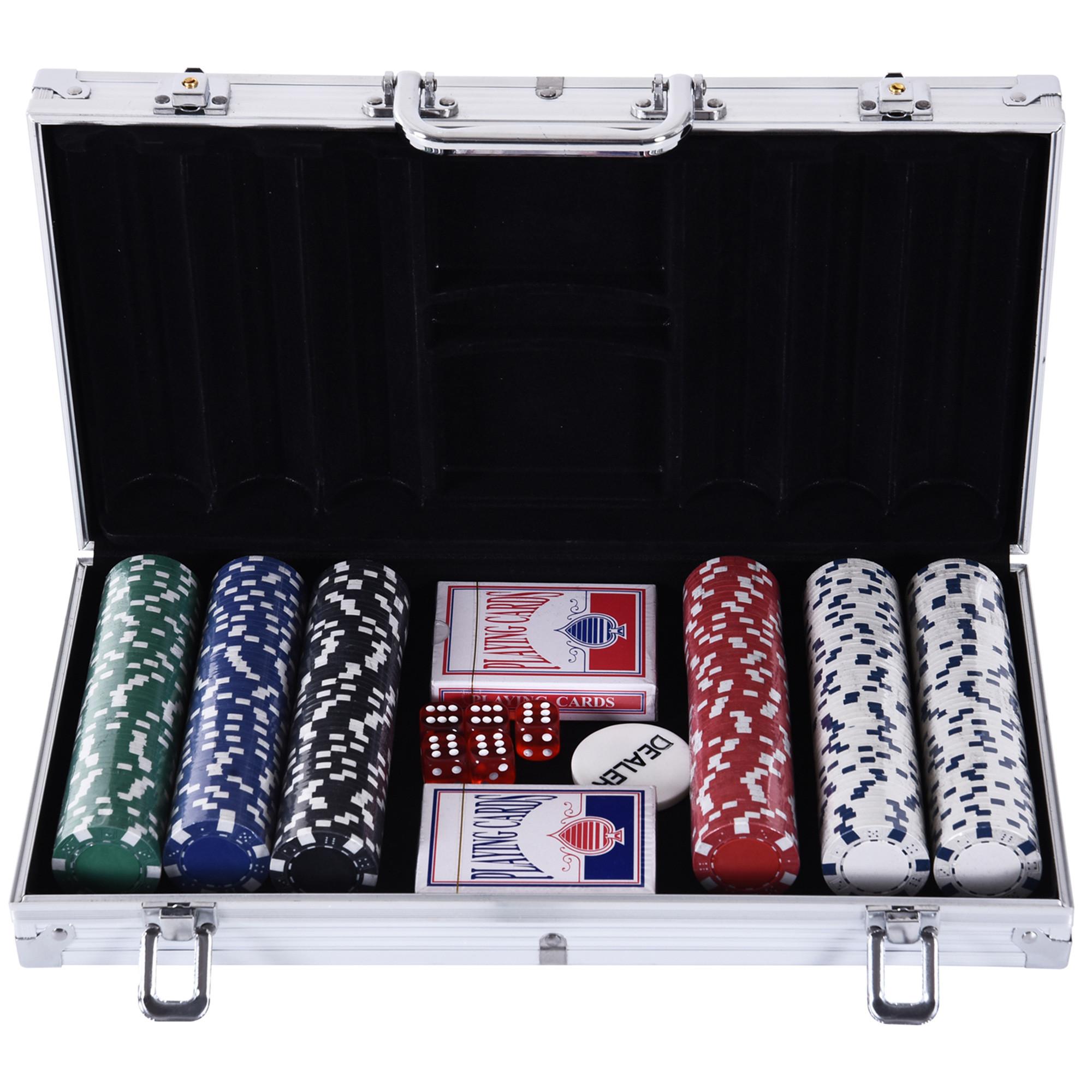 POKERKOFFER Kunststoff Aluminium Mehrfarbig - Multicolor, Kunststoff (20.5/38cm) - HOMCOM