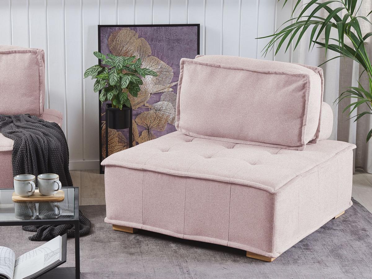 SESSELMODUL Stoff Rosa Tibro - Pink/Braun, Textil (100/40/100cm) - Beliani