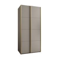 SCHWEBETÜRENSCHRANK 245,5/100/64 2-türig - Kaschmir/Goldfarben, Holz/Metall (100/245/64cm) - Abiks Möbel