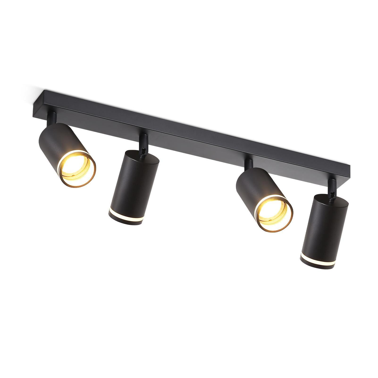 STRAHLER Empathie 4-flammig 58/5/17 cm - Schwarz, Metall (58/5/17cm) - ZMH