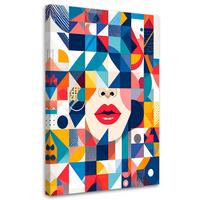 LEINWANDBILD Geometrische Abstraktion Bauhaus 40x60cm - Multicolor, Textil (40/60cm) - Feeby