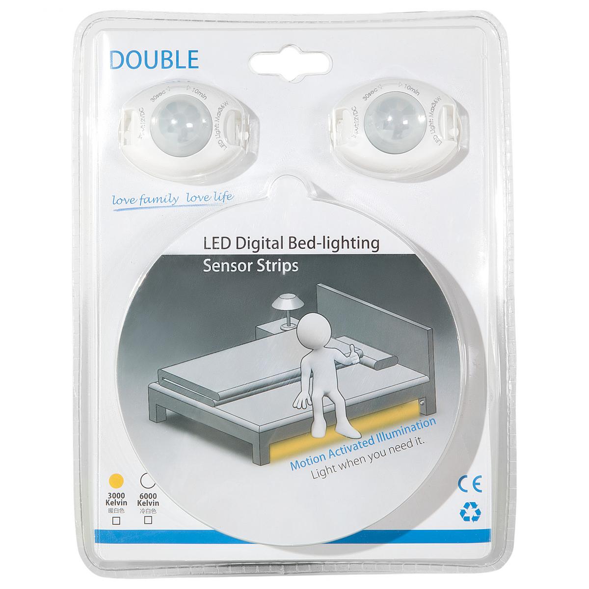 LED-STREIFEN 2 x 120 cm weiß ATRATO - Weiß, Kunststoff (240/240/2cm) - Beliani