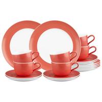 KAFFEESERVICE Liberty Pure Colors Flamingo Red 18-tlg. - Rot, Keramik (2/2/2cm) - Seltmann Weiden
