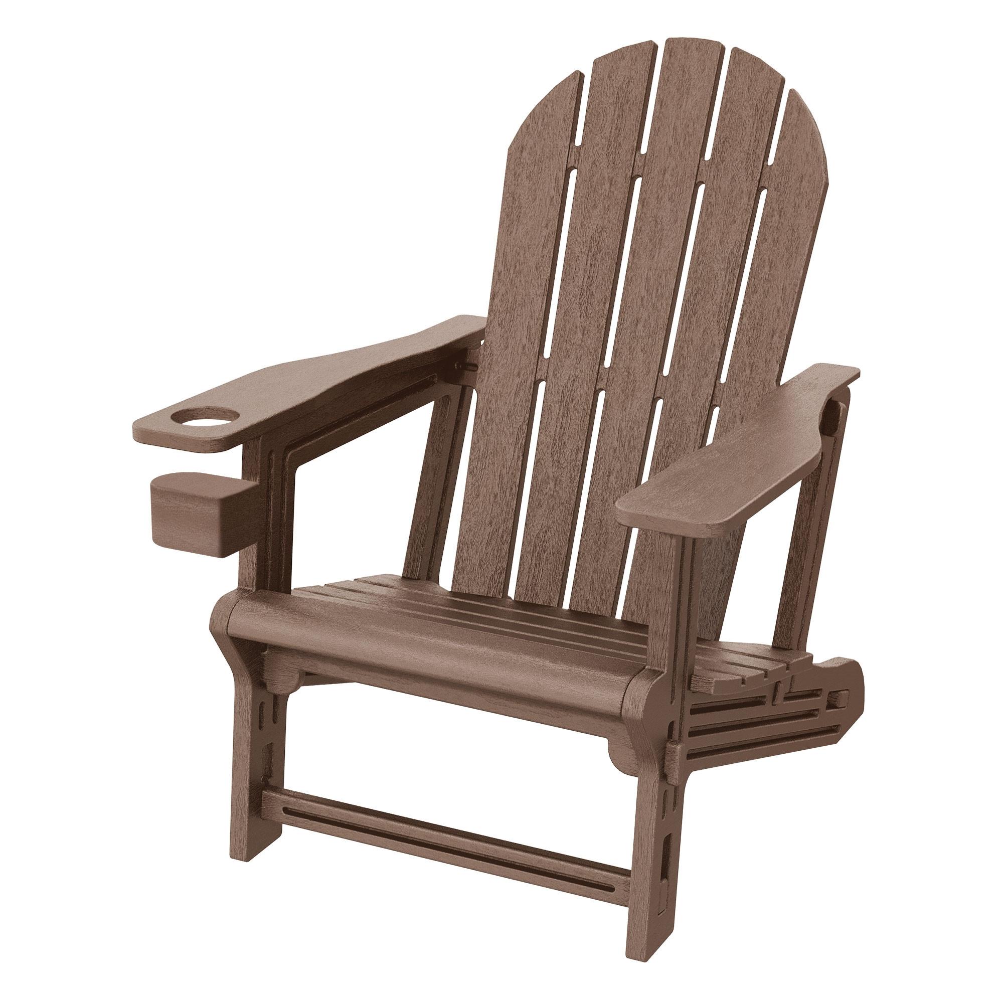 ADIRONDACK LOUNGESTUHL mit Getränkehalter Braun aus Kunststoff - Braun, Kunststoff (54.5/91/76cm) - ML-DESIGN
